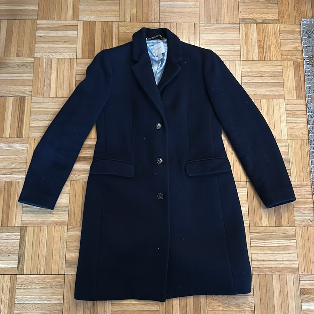 EUC J.CREW Topcoat in Italian Wool-Blend